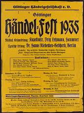 Original-Plakat zum Göttinger Händel-Fest 1935